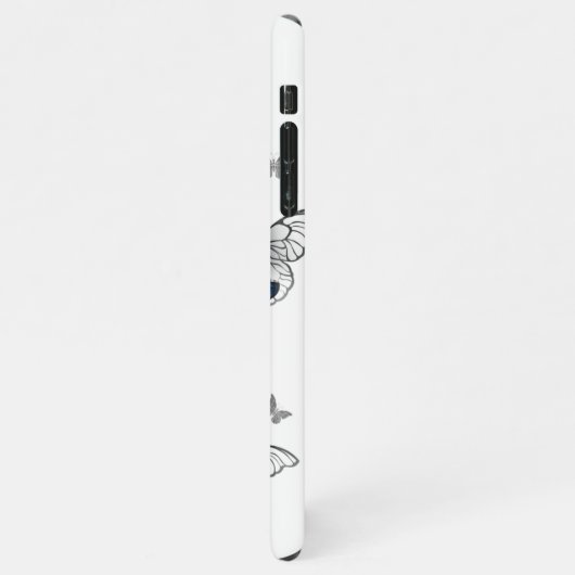 Blauwe Vliegende Vlinders Morpho iPhone Hoesje (Linkerkant)