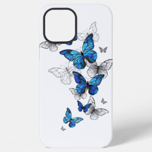Blauwe Vliegende Vlinders Morpho iPhone 12 Pro Max Hoesje