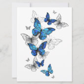Blauwe Vliegende Vlinders Morpho Kaart (Voorkant)
