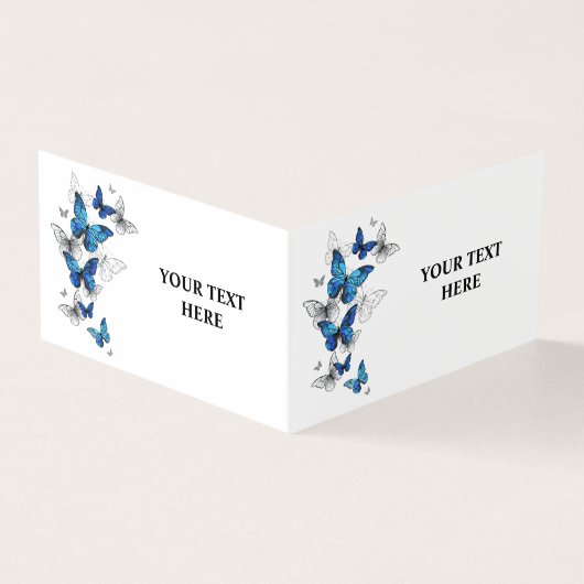 Blauwe Vliegende Vlinders Morpho Kaart (Buitenkant)