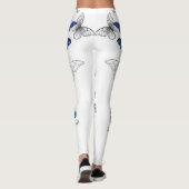 Blauwe Vliegende Vlinders Morpho Leggings (Achterkant)