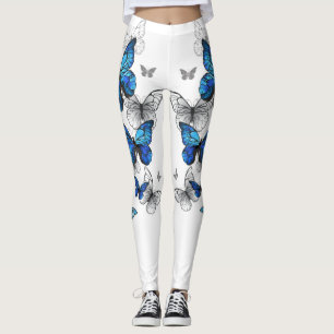 Blauwe Vliegende Vlinders Morpho Leggings