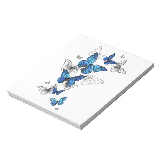 Blauwe Vliegende Vlinders Morpho Notitieblok (Linkerzijde)
