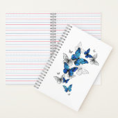 Blauwe Vliegende Vlinders Morpho Notitieboek (Binnen)