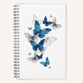 Blauwe Vliegende Vlinders Morpho Notitieboek (Voorkant)
