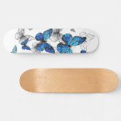 Blauwe Vliegende Vlinders Morpho Persoonlijk Skateboard (Horizontaal)