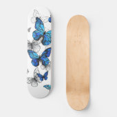 Blauwe Vliegende Vlinders Morpho Persoonlijk Skateboard (Voorkant)