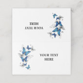 Blauwe Vliegende Vlinders Morpho Plaatskaartje (Buitenkant ongevouwen)