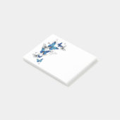 Blauwe Vliegende Vlinders Morpho Post-it® Notes (Schuin)