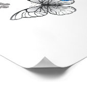 Blauwe Vliegende Vlinders Morpho Poster (Hoek)