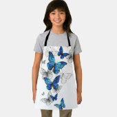 Blauwe Vliegende Vlinders Morpho Schort (Insitu)