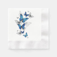 Blauwe Vliegende Vlinders Morpho