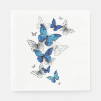 Blauwe Vliegende Vlinders Morpho