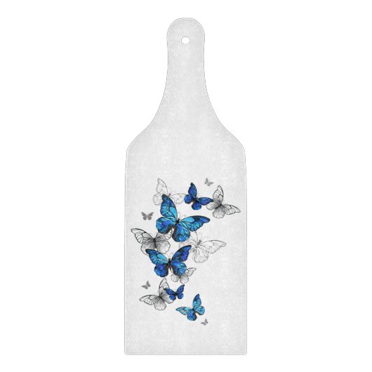 Blauwe Vliegende Vlinders Morpho Snijplank (Voorkant)