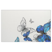 Blauwe Vliegende Vlinders Morpho Stof (Fat Quarter)