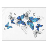 Blauwe Vliegende Vlinders Morpho Tafelkleed (Voorkant (Horizontaal))