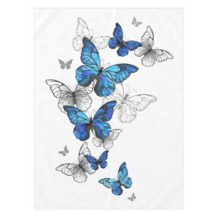 Blauwe Vliegende Vlinders Morpho Tafelkleed