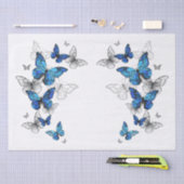Blauwe Vliegende Vlinders Morpho Tissuepapier (Craft)