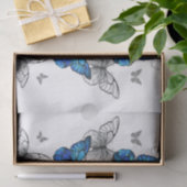 Blauwe Vliegende Vlinders Morpho Tissuepapier (Geschenk)