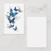 Blauwe Vliegende Vlinders Morpho Visitekaartje (Voorkant / Achterkant)