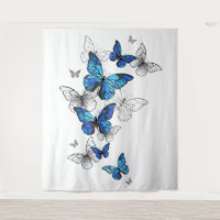 Blauwe Vliegende Vlinders Morpho