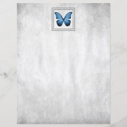 Blauwe vlinder - Aangepaste papieren vellen (Achterkant)