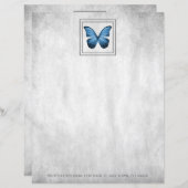 Blauwe vlinder - Aangepaste papieren vellen (Voorkant / Achterkant)