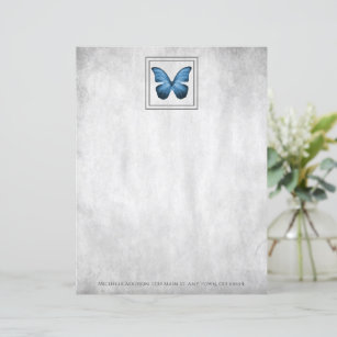 Blauwe vlinder - Aangepaste papieren vellen