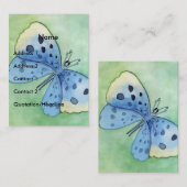 Blauwe vlinder - Aanpassen Visitekaartje (Voorkant / Achterkant)