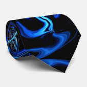 Blauwe Vlinder Abstract Verpakte Canvas Print Stropdas (Opgerold)