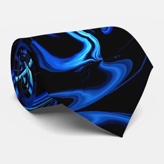Blauwe Vlinder Abstract Verpakte Canvas Print Stropdas (Opgerold)