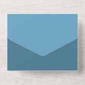 Blauwe vlinder alle in één uitnodiging (Achterkant)