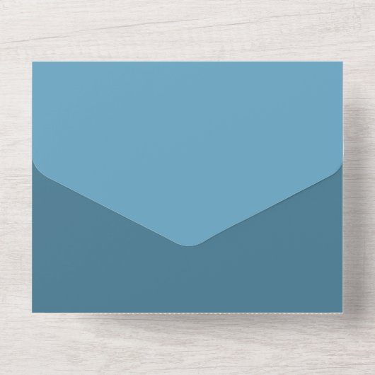 Blauwe vlinder alle in één uitnodiging (Achterkant)