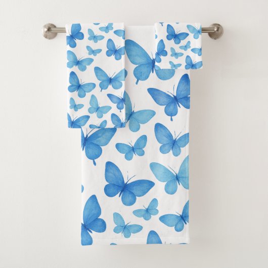 Blauwe Vlinder Bad Handdoek (Insitu)