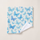 Blauwe vlinder bad handdoek (Wasdoekje)