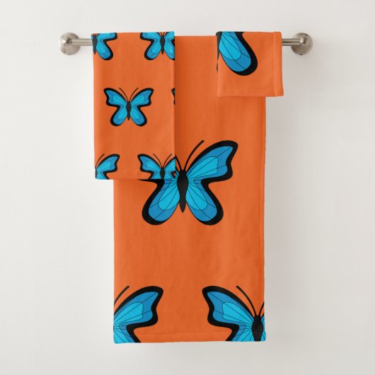 Blauwe Vlinder Bad Handdoek (Insitu)