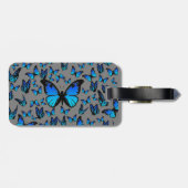 blauwe vlinder bagagelabel (Achterkant horizontaal)