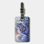 Blauwe vlinder bagagelabel (Voorkant verticaal)
