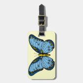 Blauwe vlinder bagagelabel (Voorkant verticaal)