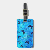 Blauwe vlinder bagagelabel (Voorkant verticaal)