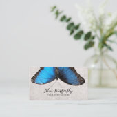  blauwe vlinder Beauty Boutique Salon & Spa Visitekaartje (Staand voorkant)
