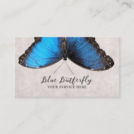  blauwe vlinder Beauty Boutique Salon & Spa Visitekaartje (Voorkant)