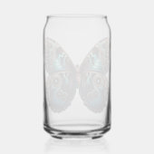 Blauwe Vlinder Blikvorm Glas (Achterkant)