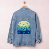Blauwe Vlinder Bloemachtige Denim Jas Jacket (Hangar)