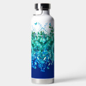 Blauwe Vlinder Bloemen Waterfles (Rechts)