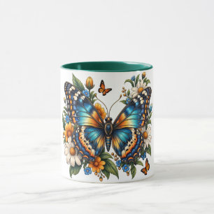 Blauwe Vlinder Bloemenmok Mok