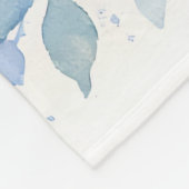 Blauwe Vlinder Bloemstuk Fleece Deken (Hoek)
