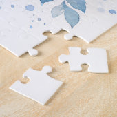 Blauwe Vlinder Bloemstuk Legpuzzel (Zijkant)
