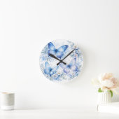 Blauwe Vlinder Bloemstuk Ronde Klok (Huis)