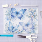 Blauwe Vlinder Bloemstuk Tissuepapier (Craft)